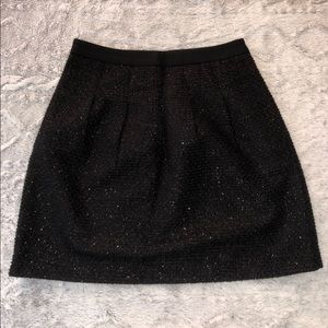 Black and shiny silver knit skirt from Loft.